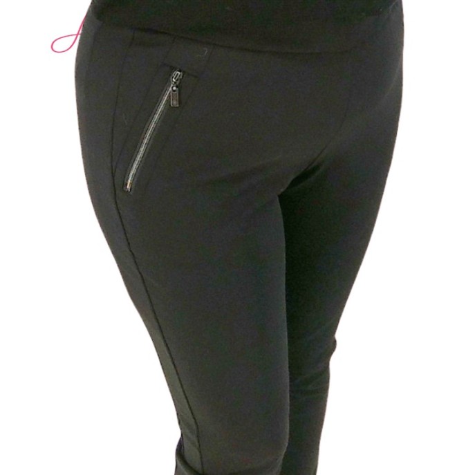 Micha Broek 121853 travel elastische taille Zwart